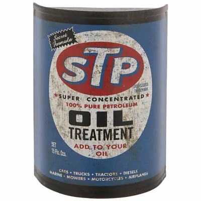 Vintage Style STP Half Oil Can Metal Wall Decor Man Cave Garage Hot Rod • $18
