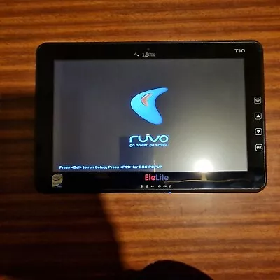 Ruvo EleLite T10 TabletPc Intel Atom  10 1'  NO HDD TESTED TO BIOS ONLY (67) • £70