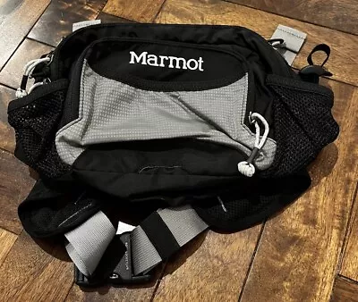 Marmot Waist Fanny Pack Black Gray Pockets Harness Hike Travel Lumbar Outdoor • $36