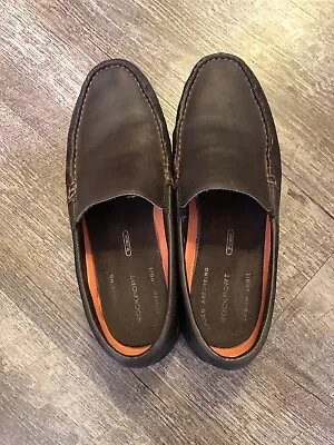 Men's Rockport XCS Size 11 Brown And Black Slip On Comfortable Walking Shoes  • $34.99
