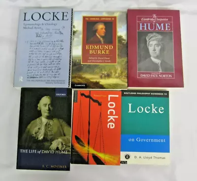 British Empiricist Philosophers 6 Book Lot John Locke David Hume Edmund Burke • $53.97