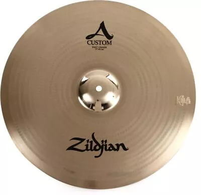 Zildjian A Custom Fast Crash Brilliant 17  Bright Airy Short Decay Cymbals PT • $599