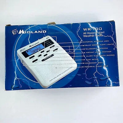 Midland WR-100 Digital Public Weather Alert Radio Hazard Monitor NOAA S.A.M.E. • $29.50