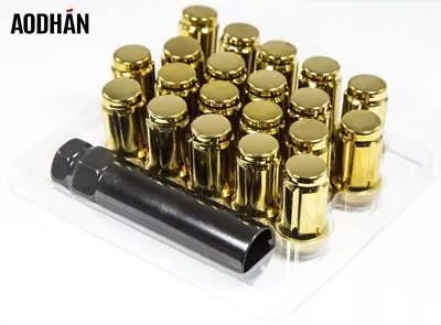 20pcs 12X1.5 Gold Aodhan Spl35 Lug Nuts W/Key Fit Motegi Stance Tsw Rim • $34.99