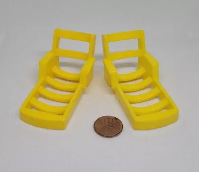 Vintage Fisher Price Little People Lot Of 2 Yellow Lounge Chairs • $8