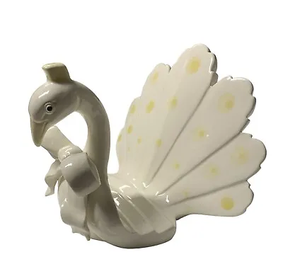 $9.99 • Buy Vintage LENWILE Ardalt Ceramic Peacock,Swan Napkin/Card Holder MCM Japan