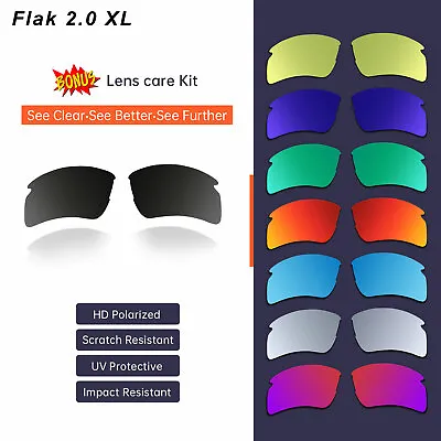 GDA HD Polarized Replacement Lenses For Oakley Flak 2.0 XL 9188 Sunglasses • $19.57