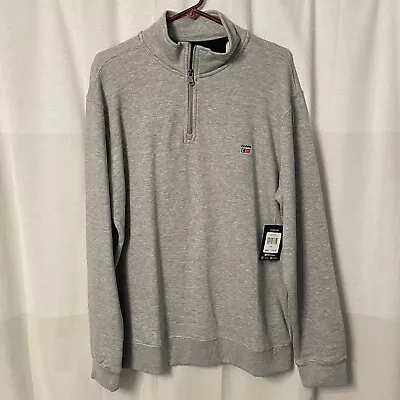 Chaps Long Sleeve Everyday Fleece Quarter Zip Sweatshirt Gray Men’s Size XL • $19.09