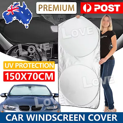 Car Windscreen SunShade Heat Reflective Windshield Visor Front Window UV Block • $9.95