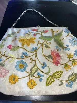 Vintage Embroidered Purse Multi Colored Nice! • $12.50