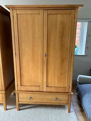 Solid Wood Freestanding Double Wardrobes X 2  And Matching Chest Of Drawers • £250