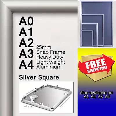 A0 A1 A2 A3 A4 PREMIUM Aluminum Snap Poster Frame Sign Holder Wall Mount • $26.26