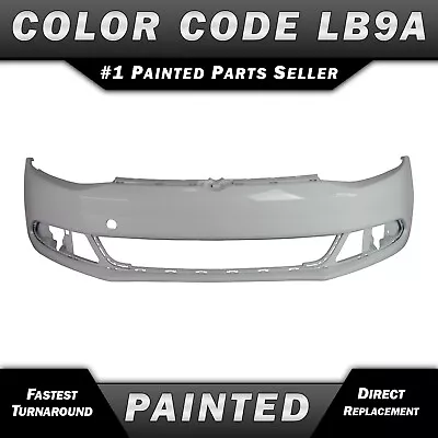 NEW Painted *LB9A - White* Front Bumper Cover For 2011-2014 Volkswagen Jetta • $330.99