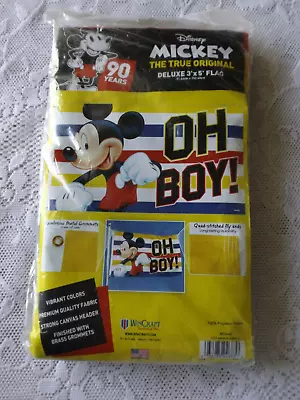 Disney Mickey Mouse Oh Boy Flag * 3' X 5' * Wincraft * New * Flag / Banner * • $24.99