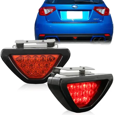 SPORTY F1 Style Triangle 12 LED Rear Stop Tail 3rd Brake Light - RED Universal • $9.27