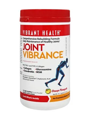 Vibrant Health Joint Vibrance 10600 Mg Collagen Orange Pineapple 13.7 Oz 7/2025 • $51.95