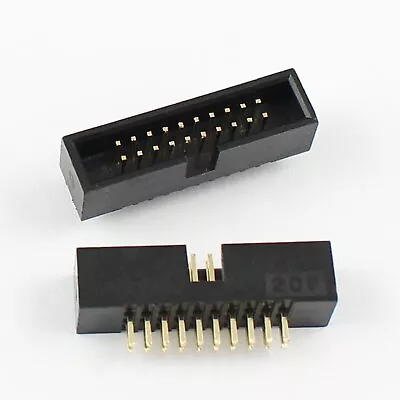 1Pcs 1.27mm Pitch 2x10 20 Pin Straight Male Shrouded Box Header IDC Connector • $0.91