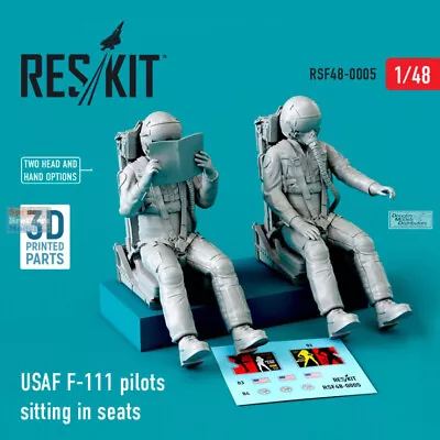 RESRSF480005F 1:48 ResKit USAF F-111 Aardvark Pilots Sitting In Seats • $29.19