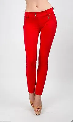 MET In Jeans K-FIT/J Verde Red Stretch Pants Slim Fit Plush Trousers Low-waist • $14.99