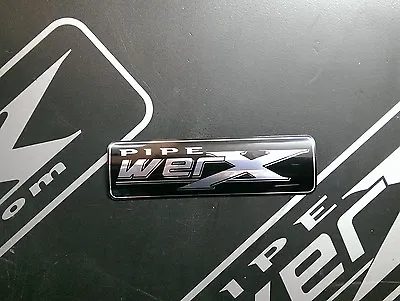Pipe Werx Metal Exhaust Badge Sticker Small 90x25mm • $9.27