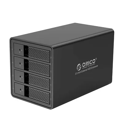 ORICO 4 Bay 3.5  Hard Drive Raid Enclosure Aluminium USB 3.0 SATA III HDD Caddy • £119.95