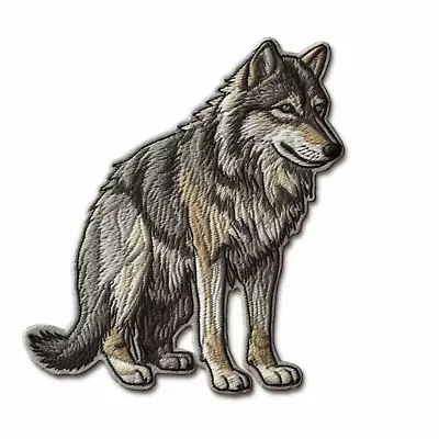 Wolf Patch - Animal Badge Iron-on Applique For Backpack Clothing Fox Coyote K9 • $5.87