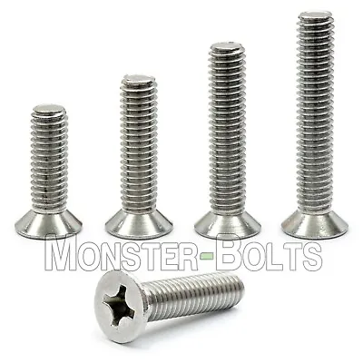 M4 Stainless Steel Phillips Flat Head Countersunk Machine Screws A2 18-8 DIN 965 • $5.98