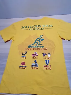 £9.99 • Buy British Lions Rugby Tour Australia 2013 Official Merch T Shirt Size S Gold New