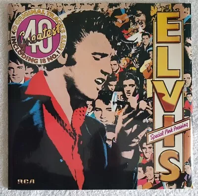 £18 • Buy Elvis Presley  Elvis's 40 Greatest  G'fold Pink Vinyl Pressing Uk 2lp Ex/nm/nm 