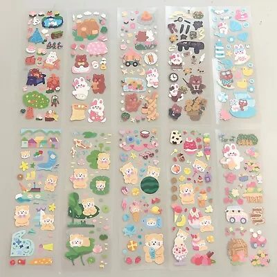 (2pc/All 10) Korean Style Polco Diary Holographic Cute PVC Sticker Sheet Holiday • $3.99