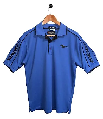 Ford Mustang Mens Medium Polo 6th Gear Racewear Official Licensed Product Blue M • $13.99