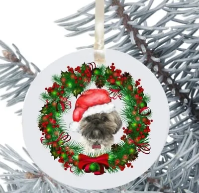£7.99 • Buy Shih Tzu Christmas Bauble Gift Present Decoration 