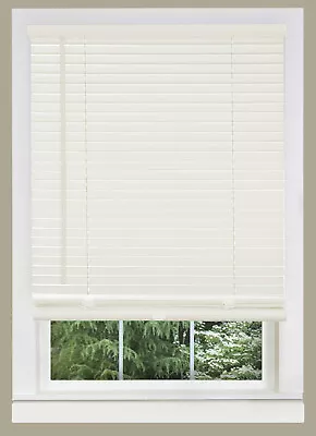 Window Blinds Mini Blind 1  Slat Vinyl Venetian Blinds 64in X 70in - Alabaster • $38.99