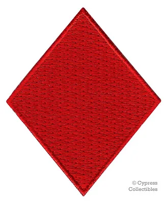 RED DIAMONDS Iron-on Embroidered PATCH PLAYING CARD SUIT APPLIQUE GAMBLING POKER • $4.99