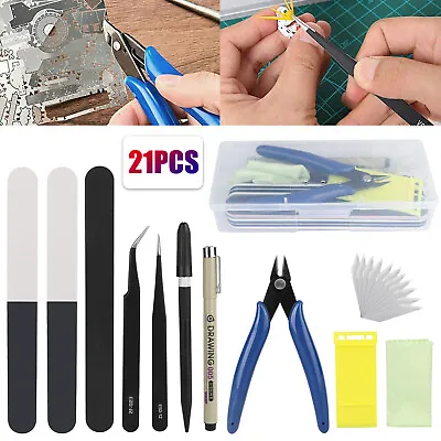 21x Model Tools Craft Set Modeler Building Kit For Gundam Basic Model Repairing • $13.48