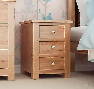 Small Oak Bedside Table | Narrow Lamp Nightstand | Solid Wood Cabinet • £149.99