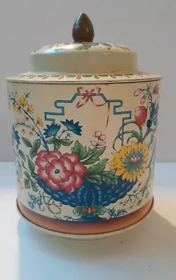 Murray Allen Decorative Candy Tin Metal Vintage England 7 In Floral • $5.13