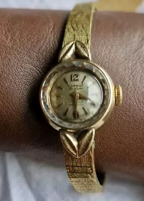 Ladies Vintage 9crt Gold 17 Jewel Incabloc Cyprus De Luxe Watch - Working • $250