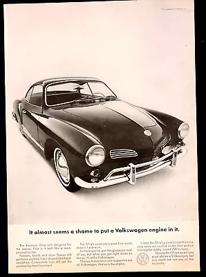 Volkswagen Karmann Ghia Original 1965 Vintage Print Ad • $7.15