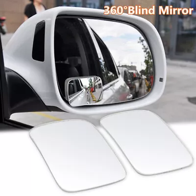 2x Car Blind Spot Mirror 360° Wide Angle Convex Rear Side View Mirrors Accessory • $9.48