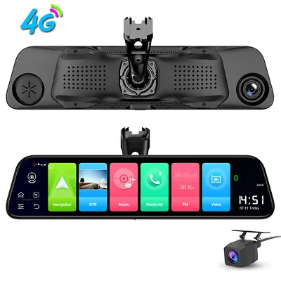 12  4G Special Bracket Car Camera Rearview Android Mirror ADAS Remote Dash Cam • $153.75