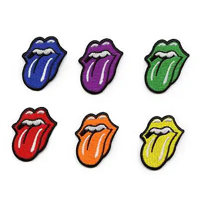 Rolling Stones Tongue SET Patch Classic Mini Logo Embroidered Iron On • $30.84