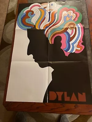 Original 1967 Bob Dylan Poster 22” X 33” Milton Glaser Psychedelic Never Hung • $51