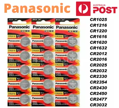 Panasonic CR2032 CR2025 CR1220 CR1616 CR1620 CR2016 Li Battery 3V Sydney Stock • $2.99