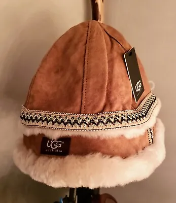 New One Size UGG Australia Tan Leather Bucket Hat 18376 • $79.99