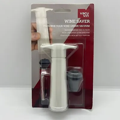 $11.99 • Buy The Original VacuVin Wine Saver Pump (White) - Vacuum Preserver With Stopper