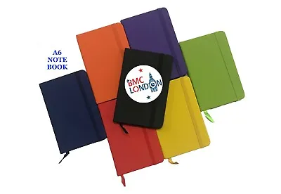 A6 New Lined Hardback Note Pad Notebook Notes Ruled Journal For Office School • £2.69