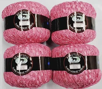 Lot Of 4 Dark Horse Yarns BEAUTIFUL #B102 Metallic Ladder Ribbon Yarn • $11.97