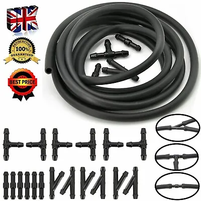 2M+18pcs Connectors Car Windscreen Wiper Washer Jet Tube Pipe Nozzle Pump Hose • £6.89