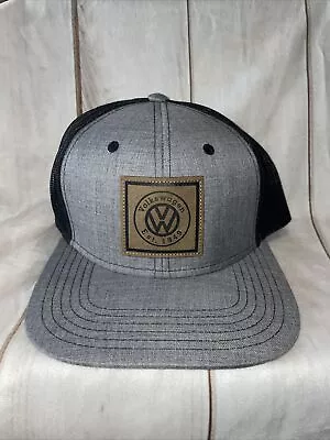 VW Volkswagen Driver Gear Trucker Mesh Black Grey Hat Cap With Logo Snap Back • $18.90